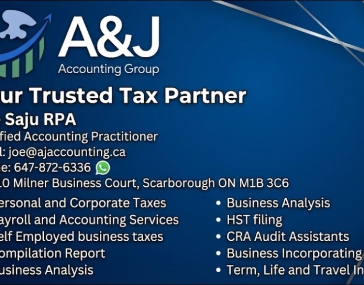 A&J Accounting Group Corp. – Personal Corporate Tax and Financial advisor